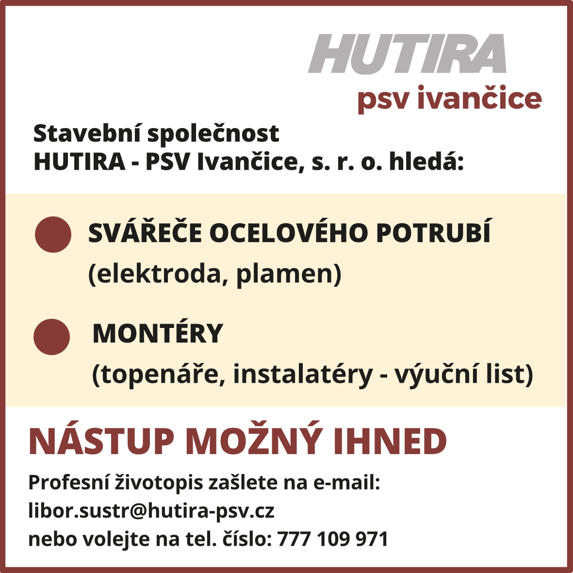Hledáme pracovníky
